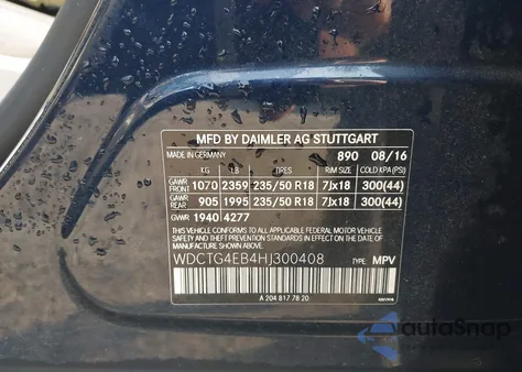 2017 Mercedes-Benz Gla 250 z USA, uszkodzony, nr VIN WDCTG4EB4HJ300408